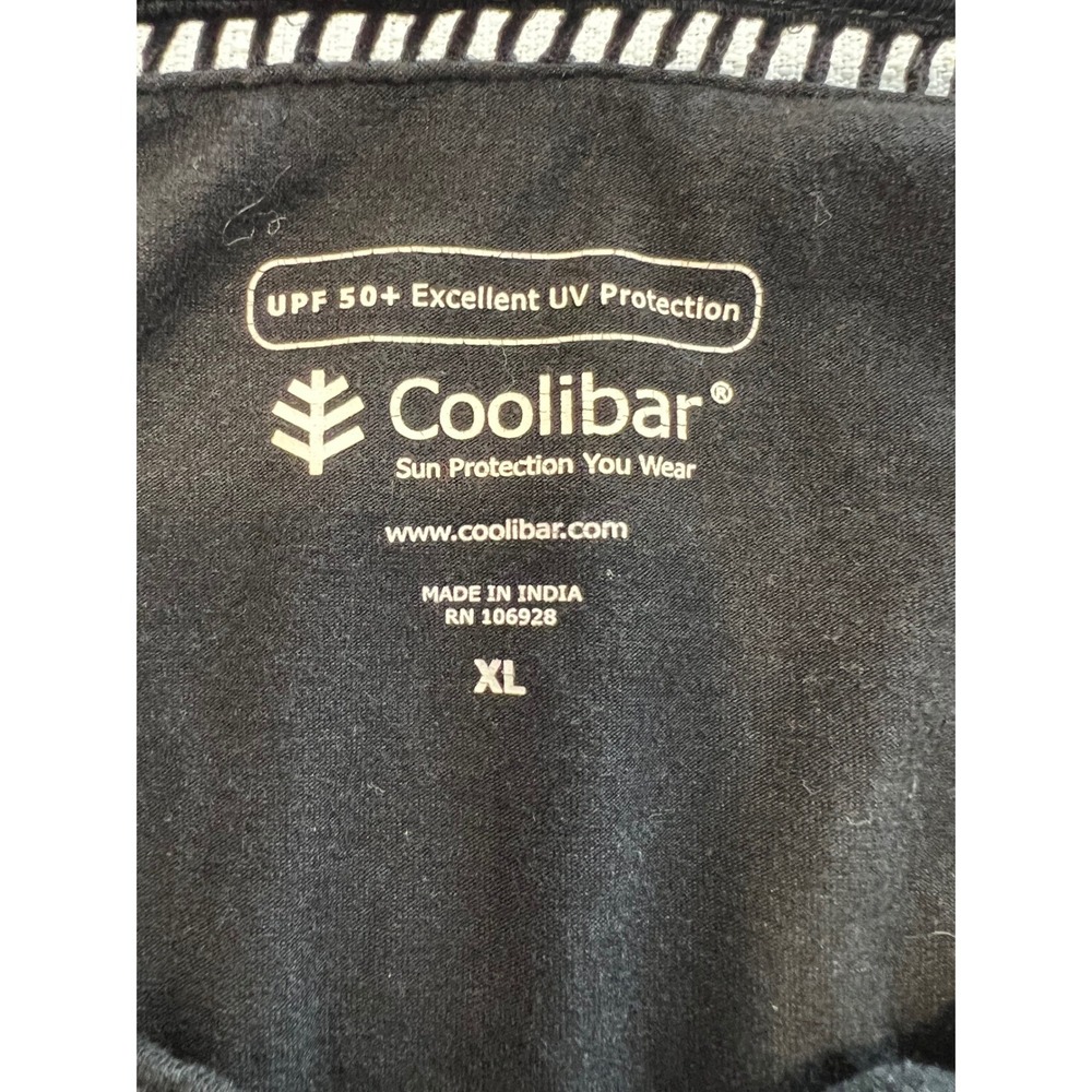 Coolibar Womens XL Black UPF 50+ Tunic Dress Sun Protection Bamboo Cotton - Picture 3 of 8